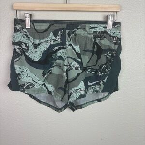 Nike Women's Athletic Shorts with Green Camouflage